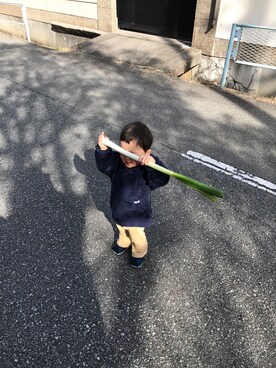 「Lee（リー）のアイテム（ブルゾン）」を使った、あぢゃさん（キッズ・80cm）の冬コーディネート