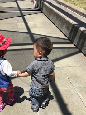 「Keikiii（ケイキィー）のアイテム」を使った、あぢゃさん（キッズ・80cm）の春コーディネート