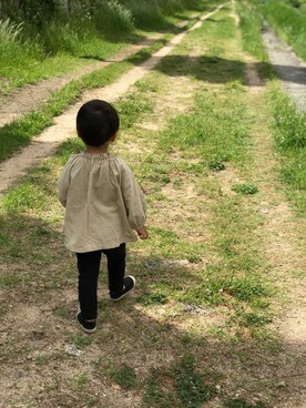 「handmade」｜「アイテム（スリッポン）」を使った、あぢゃさん（キッズ・80cm）の春コーディネート