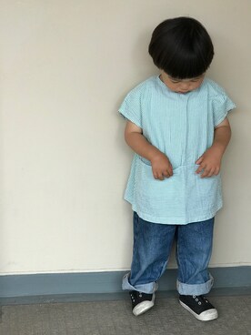 「babygap」｜「アイテム（スリッポン）」を使った、あぢゃさん（キッズ・90cm）の夏コーディネート