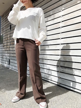 「WITH SENSE（ウィズセンス）のアイテム」を使った、chihiro®︎さん（レディース・154cm）の秋コーディネート