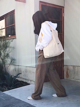 「WITH SENSE（ウィズセンス）のアイテム」を使った、chihiro®︎さん（レディース・154cm）の冬コーディネート