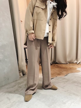 「アイテム（パーカー、ホワイト系）」を使った、chihiro®︎さん（レディース・154cm）の冬コーディネート