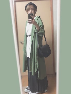 「平成最後のWEARISTAセンバツ」｜「アイテム（シャツワンピース）」を使った、756.さん（レディース・157cm）の春コーディネート