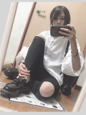 「Edit Sheen（エディットシーン）のポケットデザインリュック（バックパック/リュック）」を使った、756.さん（レディース・157cm）の夏コーディネート