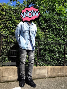 「PRIMARK（プライマーク）のアイテム（パンツ）」を使った、か〜ずまさん（メンズ・175cm）の春コーディネート