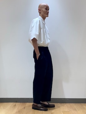 「Scye（サイ）のアイテム（パンツ）」を使った、ナオさん（メンズ・182cm）の春コーディネート
