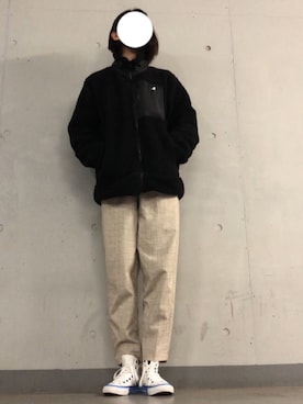 「KANGOL（カンゴール）のアイテム（ジャケット/アウター）」を使った、KANAさん（レディース・164cm）の秋コーディネート