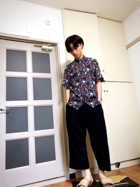 「チャイハネ（チャイハネ）のアイテム（アンクレット）」を使った、ぺいさん（メンズ・172cm）の夏コーディネート