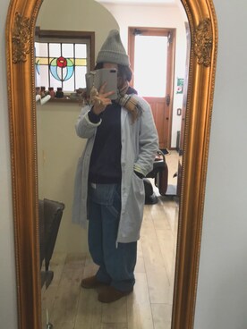 「仕事コーデ」｜「アイテム（オールインワン・サロペット）」を使った、Aki さん（レディース・157cm）の冬コーディネート