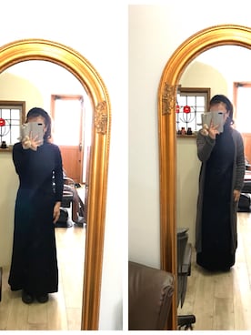 「MURO（ムロ）のアイテム」を使った、Aki さん（レディース・157cm）の冬コーディネート