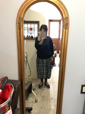 「仕事コーデ」｜「アイテム（シャツワンピース）」を使った、Aki さん（レディース・157cm）の冬コーディネート