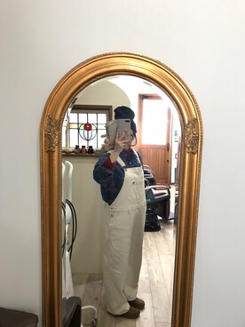 「仕事コーデ」｜「アイテム（オールインワン・サロペット）」を使った、Aki さん（レディース・157cm）の冬コーディネート