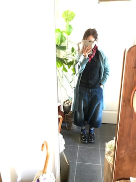 「アンドイット」｜「アイテム（パンツ）」を使った、Aki さん（レディース・157cm）の秋コーディネート