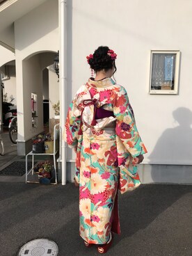 「撫松庵（ブショウアン）のアイテム」を使った、Aki さん（レディース・157cm）の冬コーディネート