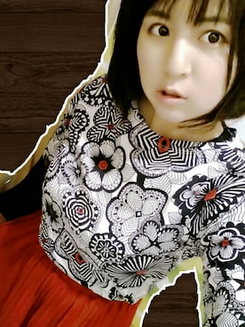 「earth music&ecology（アースミュージックアンドエコロジー）のカットプリーツスカーチョ（その他パンツ）」を使った、みぃ🐱💗さん（レディース・153cm）の夏コーディネート