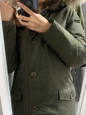 「WOOLRICH（ウールリッチ）のアイテム（ダウンジャケット/コート）」を使った、pocomanさん（レディース・161cm）の秋コーディネート