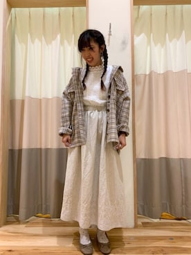 「Samansa Mos2 blue（サマンサモスモスブルー）のアイテム（アクセサリー）」を使った、さ や か  ☺︎さん（レディース・160cm）の秋コーディネート