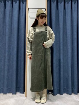 「Samansa Mos2 blue」｜「アイテム（ニットキャップ/ビーニー）」を使った、さ や か  ☺︎さん（レディース・160cm）の秋コーディネート