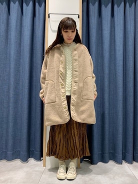 「Samansa Mos2 blue（サマンサモスモスブルー）のアイテム（その他アウター）」を使った、さ や か  ☺︎さん（レディース・160cm）の秋コーディネート