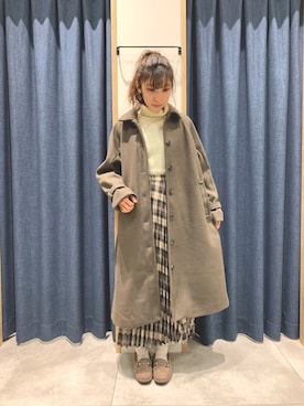 「Samansa Mos2 blue（サマンサモスモスブルー）のアイテム（モカシン/デッキシューズ）」を使った、さ や か  ☺︎さん（レディース・160cm）の冬コーディネート