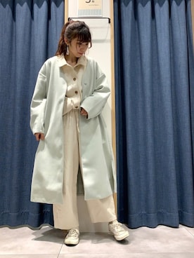 「Samansa Mos2 blue（サマンサモスモスブルー）のアイテム（その他アウター）」を使った、さ や か  ☺︎さん（レディース・160cm）の冬コーディネート