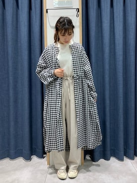 「Samansa Mos2 blue（サマンサモスモスブルー）のアイテム（シャツワンピース）」を使った、さ や か  ☺︎さん（レディース・160cm）の春コーディネート
