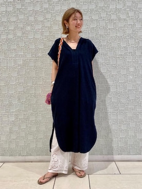 「RECOMMEND  ITEM STYLING」｜「アイテム（ワンピース/ドレス）」を使った、竹口（takeguchi）さん（レディース・159cm）の夏コーディネート
