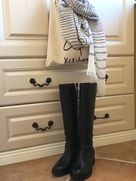 「Le Saundaのアイテム」を使った、春日桑拓さん（レディース・170cm）の秋コーディネート