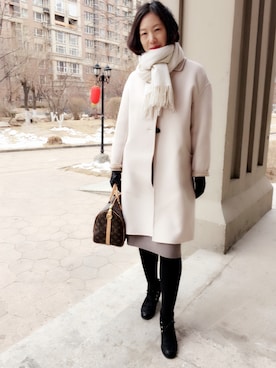 「Le Saundaのアイテム」を使った、春日桑拓さん（レディース・170cm）の春コーディネート