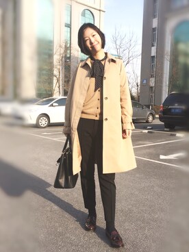 「TOD’S（トッズ）のアイテム（アクセサリー）」を使った、春日桑拓さん（レディース・170cm）の春コーディネート