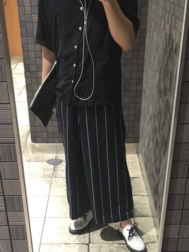 「RAGEBLUE（レイジブルー）のアイテム（クラッチバッグ）」を使った、ちゅんさん（メンズ・173cm）の秋コーディネート