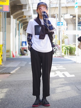 「Lui's（ルイス）のアイテム（帽子）」を使った、よしきさん（メンズ・173cm）の春コーディネート