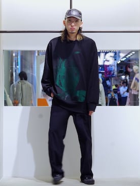 「lot holon（ロットホロン）のアイテム（パンツ）」を使った、よしきさん（メンズ・173cm）の秋コーディネート
