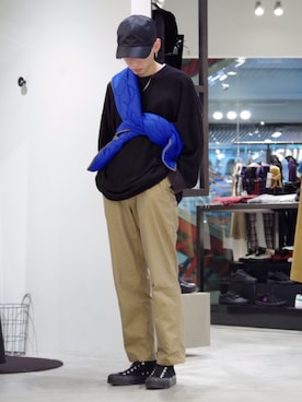 「Lui's（ルイス）のアイテム（スウェット）」を使った、よしきさん（メンズ・173cm）の冬コーディネート