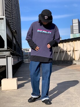 「lot holon（ロットホロン）のアイテム（パンツ）」を使った、よしきさん（メンズ・173cm）の冬コーディネート