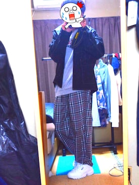 「adidas（アディダス）のアイテム（スウェット）」を使った、ゆーごさん（メンズ・167cm）の秋コーディネート