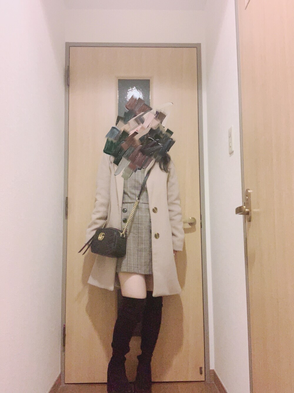 「ブラウンコーデ、ニーハイブーツ、FOREVER 21、EMODA、CECIL McBEE、GUCCI」｜「CECIL McBEEのアイテム（トップス、ブラウン系）」を使った、c a n aさん（レディース・150cm）の秋コーディネートの1枚目の写真
