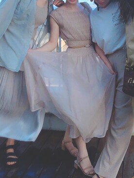 「Dorry Doll（ドリードール）のアイテム」を使った、mikakoさん（レディース・153cm）の夏コーディネート