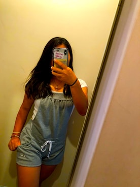 「RUSTY（ラスティ）のアイテム」を使った、Ackeyさん（レディース・153cm）の夏コーディネート