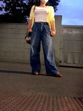 「ピクニック」｜「アイテム（その他アウター）」を使った、Ackeyさん（レディース・153cm）の夏コーディネート