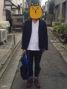 「nicholson&nicholson（ニコルソンアンドニコルソン）のアイテム（ジャケット/アウター）」を使った、たいしきくまがさん（メンズ・168cm）の秋コーディネート