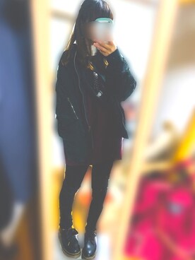 「GRL（グレイル）のアイテム（MA-1）」を使った、laugh＊さん（レディース・150cm）の冬コーディネート