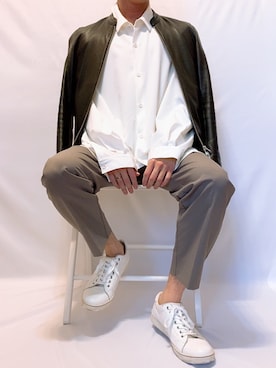 「BLACK LABEL CRESTBRIDGE（ブラックレーベル・クレストブリッジ）のアイテム（スニーカー）」を使った、sho_163cmさん（メンズ・162cm）の春コーディネート