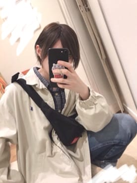 「Manhattan Portage」｜「アイテム（シャツ/ブラウス）」を使った、おおたゆうりさん（レディース・163cm）の春コーディネート