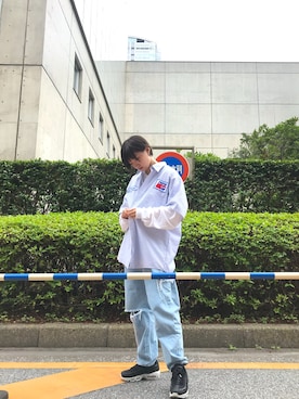 「CiNTAS（シンタス）のアイテム」を使った、おおたゆうりさん（レディース・163cm）の夏コーディネート