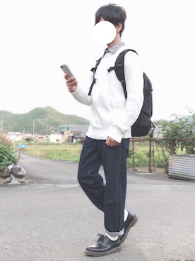 「ギンガムチェックシャツ」｜fumiyaさん（メンズ・170cm・20代）の秋コーディネート