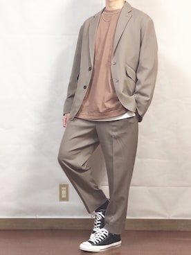 「CONVERSE（コンバース）のconverse コンバース ALL STAR 100 COLORS OX オールスター 100 カラーズ オックス 32861791 BLACK（スニーカー）」を使った、fumiyaさん（メンズ・170cm）の春コーディネート