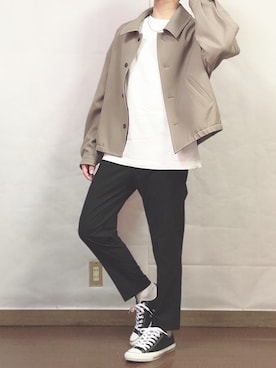 「CONVERSE（コンバース）のconverse コンバース ALL STAR 100 COLORS OX オールスター 100 カラーズ オックス 32861791 BLACK（スニーカー）」を使った、fumiyaさん（メンズ・170cm）の春コーディネート