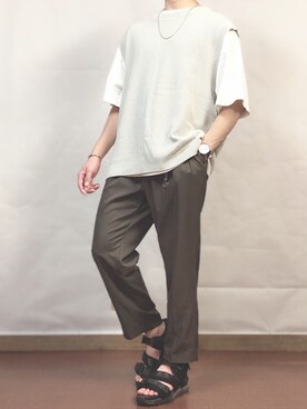 「4A.M.LIFESTYLE（フォーエーエムライフスタイル）のアイテム」を使った、fumiyaさん（メンズ・170cm）の夏コーディネート